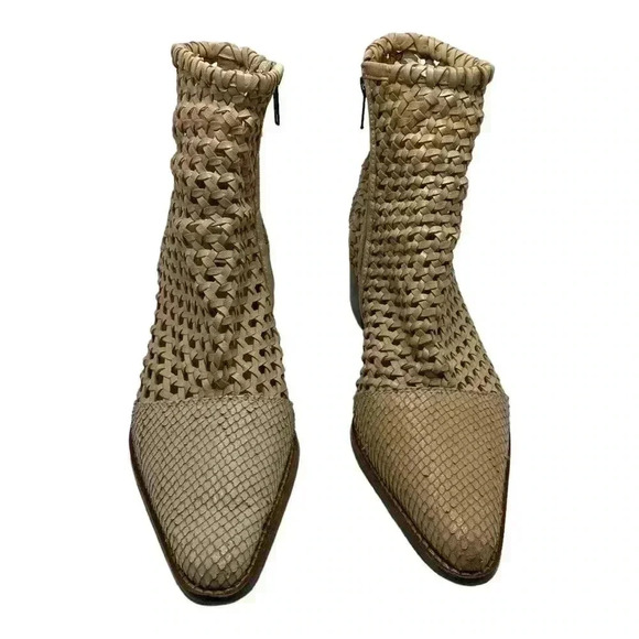Free people In The Loop Woven Boot pointed toe ankle bootie Style Number:5628721 - Picture 4 of 9